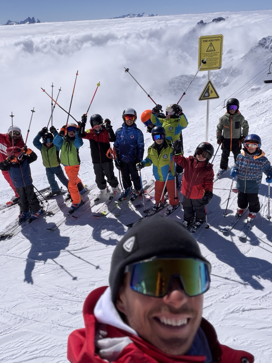 Podium d'une compétition de ski